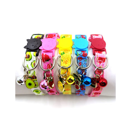 Printed cat Collars with Stylish Bells