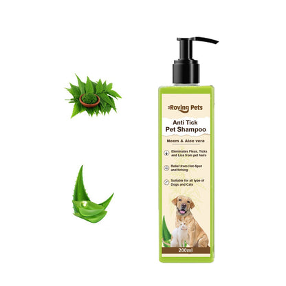 Roving Pets anti tick pet shampoo Combo Pack of 2