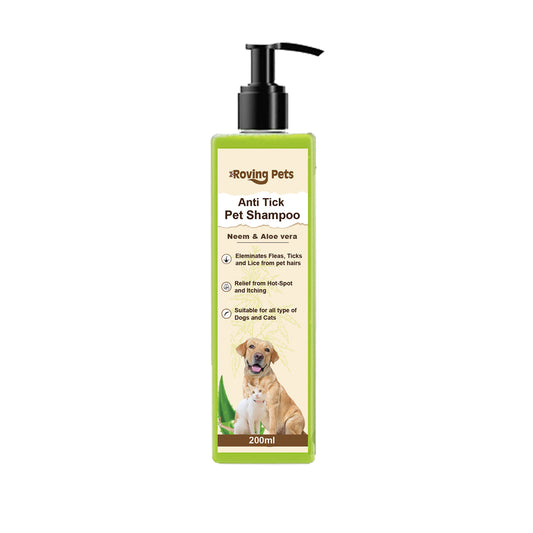 Roving Pets Anti Tick Shampoo for Dogs and Cats 200ml